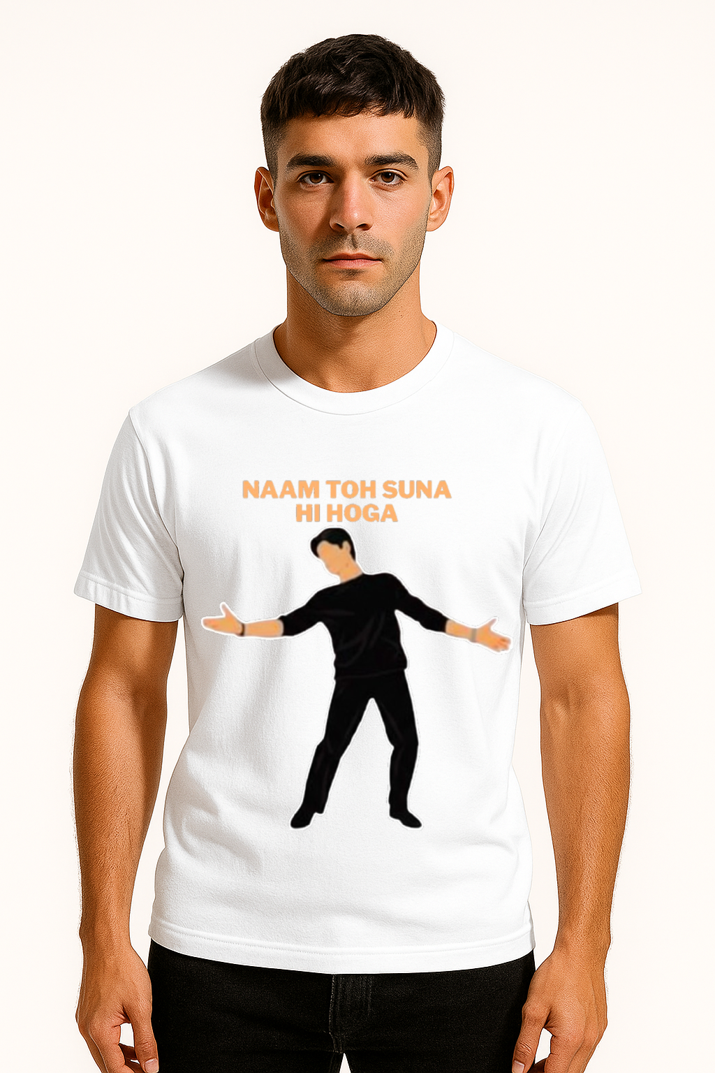 “SRK Iconic Pose T-Shirt – Naam Toh Suna Hi Hoga” T-Shirt