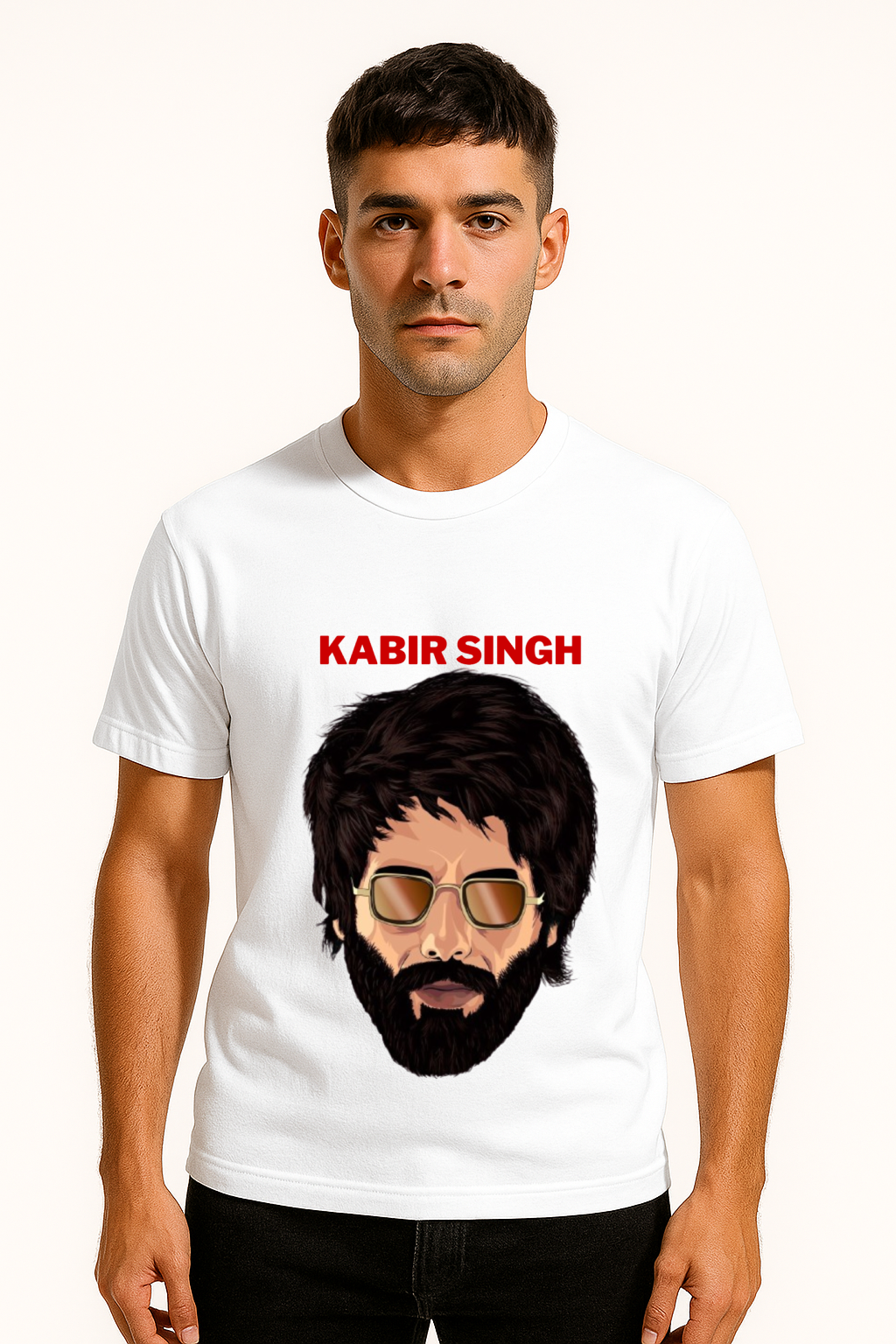 Kabir Singh Bold Face Design Graphic T-Shirt T-