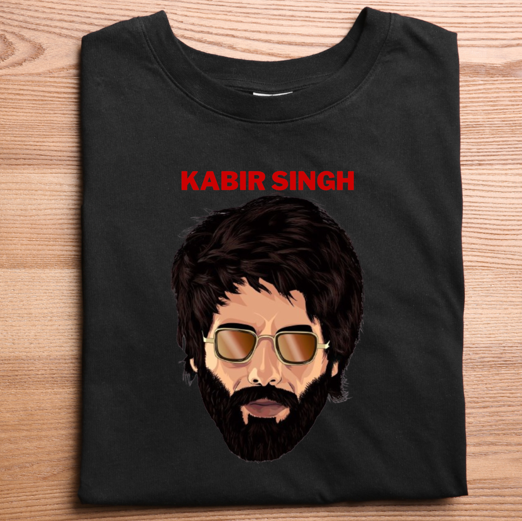 Kabir Singh Bold Face Design Graphic T-Shirt T-