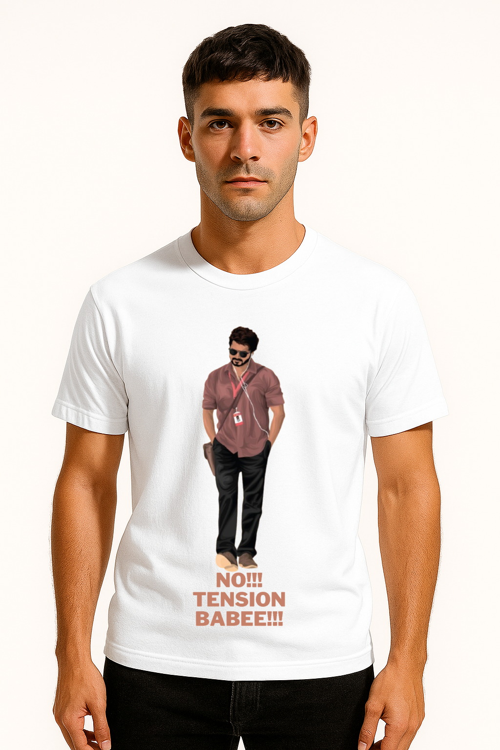 Thalapathy-Inspired Attitude – No!!! Tension Babee!!! T-Shirt