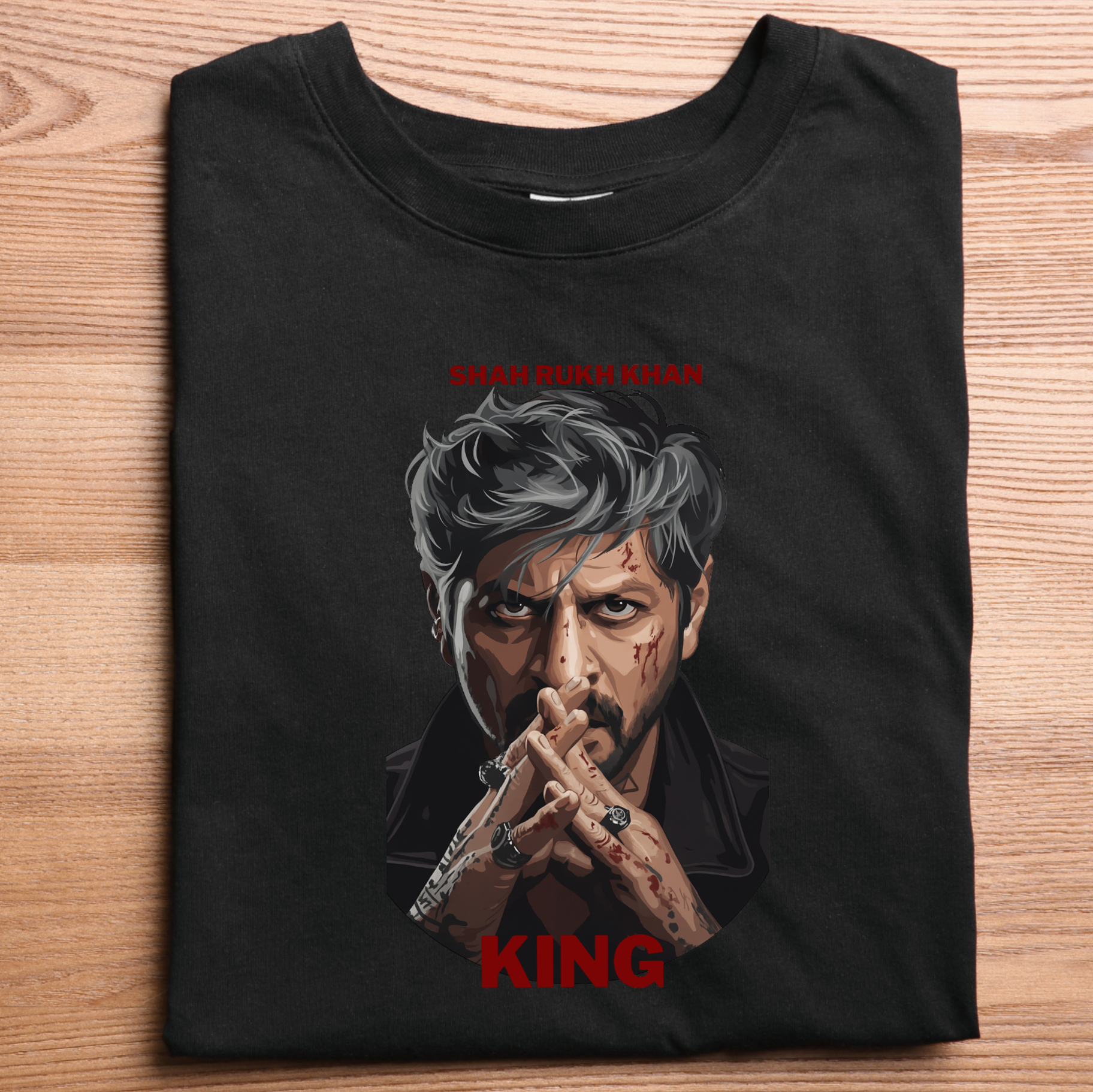 SRK Inspired Style – King Movie Graphic T-Shirt