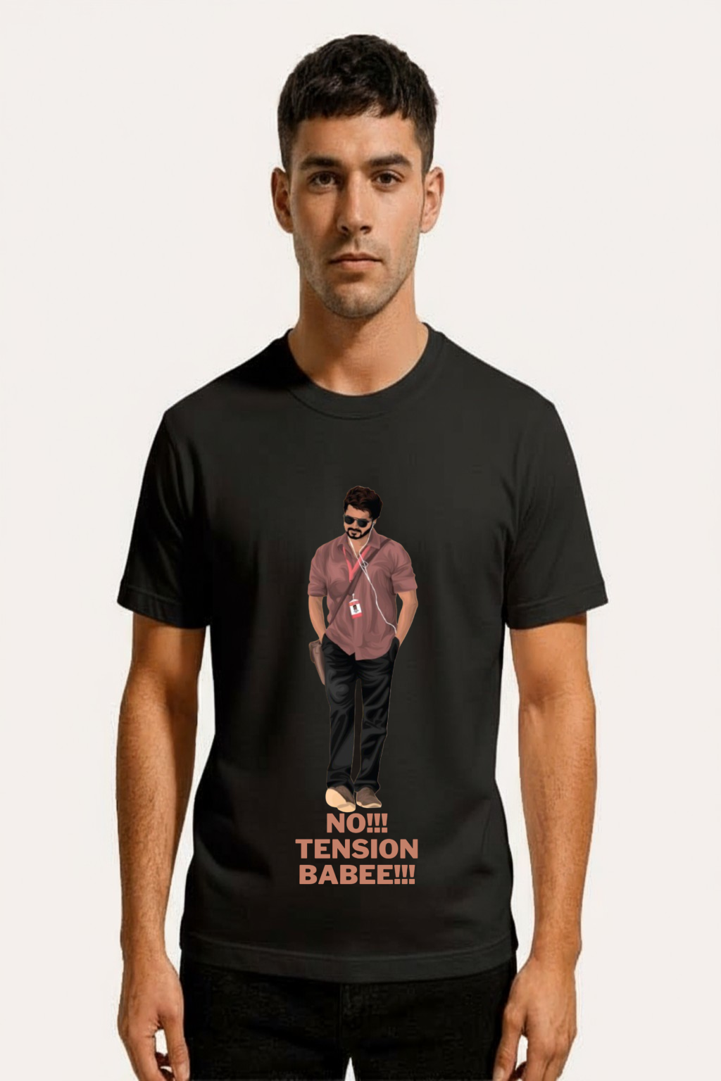 Thalapathy-Inspired Attitude – No!!! Tension Babee!!! T-Shirt